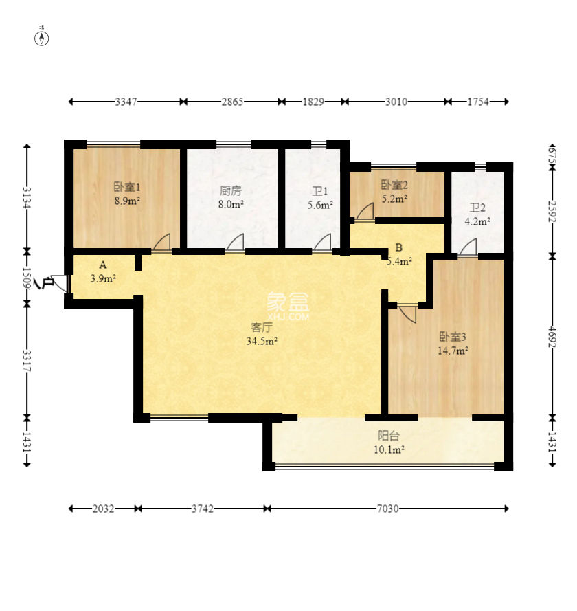 中建鈺和城  3室2廳2衛(wèi)   145.00萬