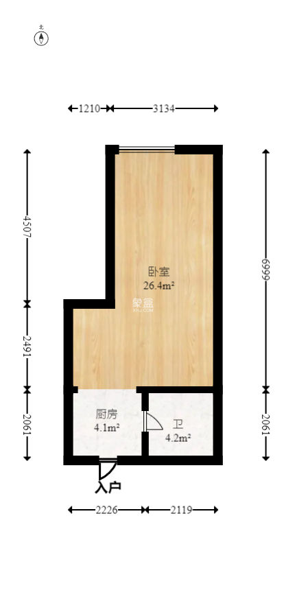 德思勤城市广场（宝格丽公寓）  1室1厅1卫    40.0万