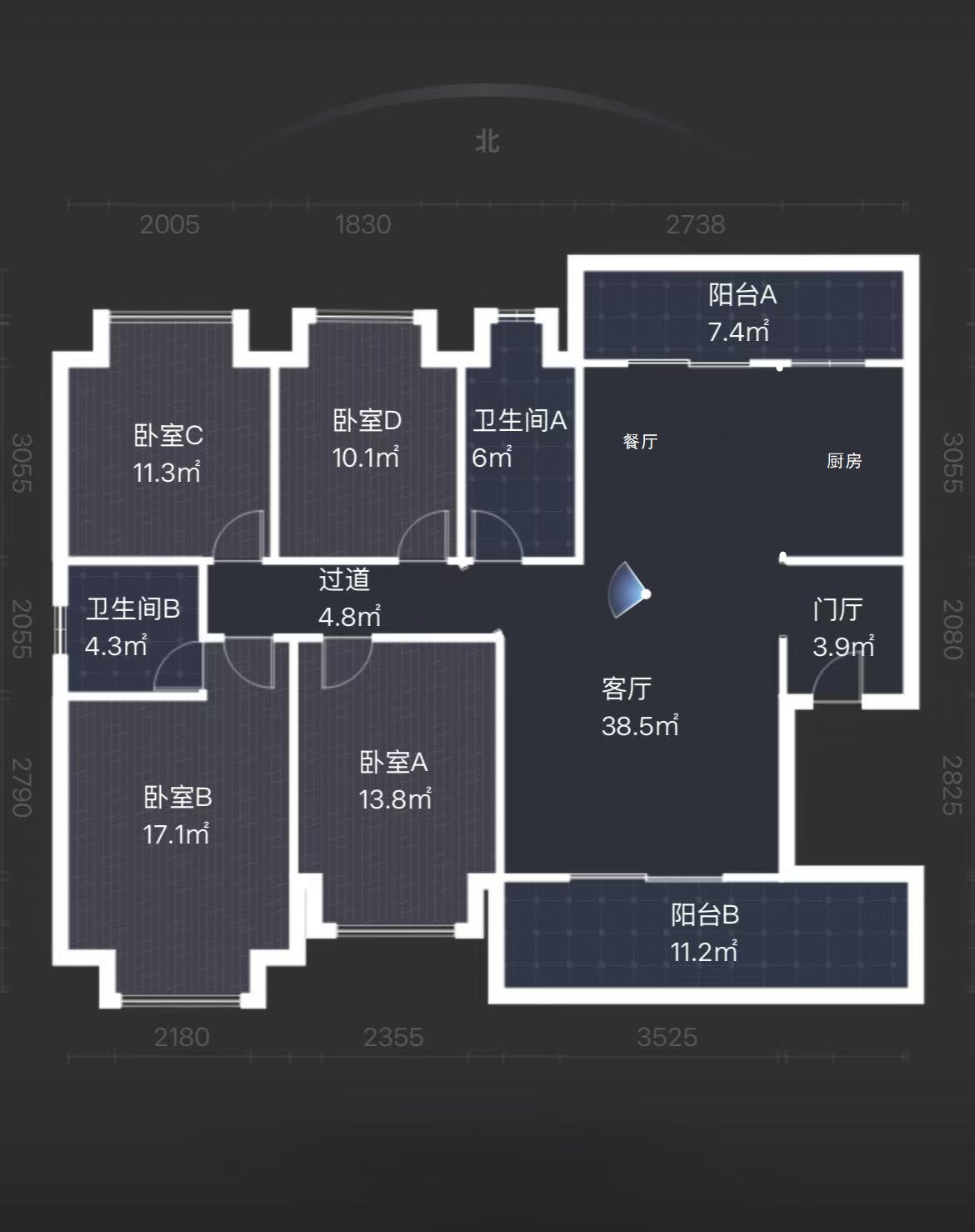 高科常春藤  4室2厅2卫   105.00万