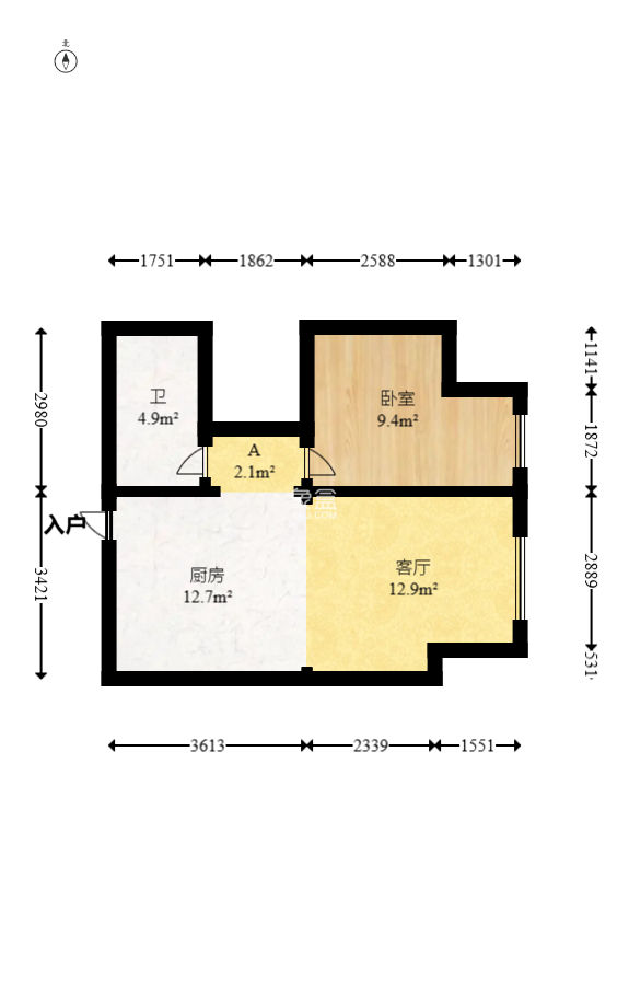 华远华时代  3室1厅2卫   85.00万