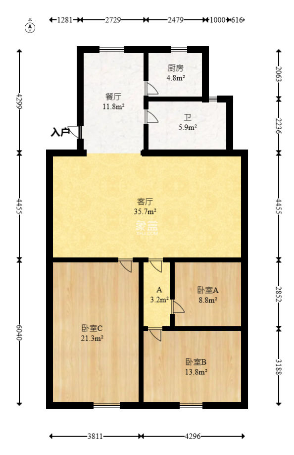 虹嘉花園（虹嘉園小區(qū)）  2室2廳2衛(wèi)   69.00萬