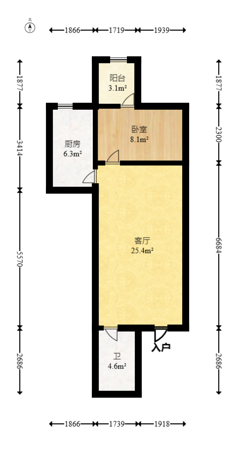 大地金墅 1室0厅0卫 39.0万 大地金墅 1室0厅0卫 39.0万户型图