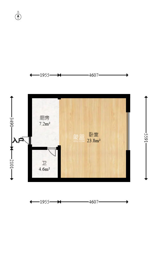 观园国际公寓  1室1厅1卫   31.00万