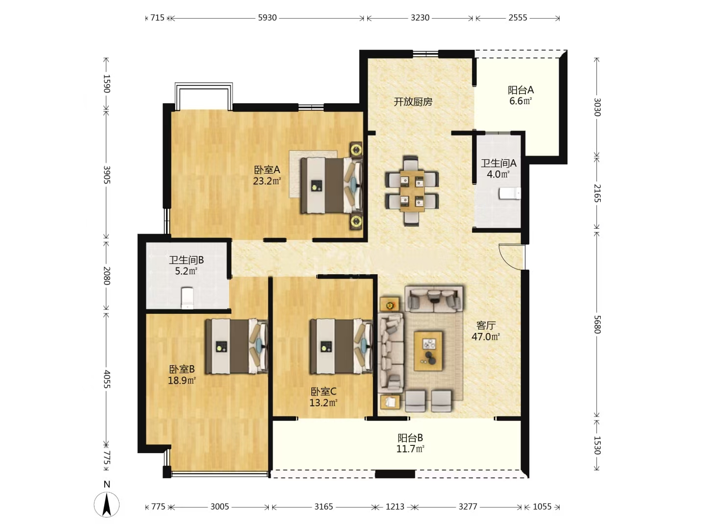 盛世金龙湾 4室2厅2卫 55.0万 盛世金龙湾 4室2厅2卫 55.0万室内图