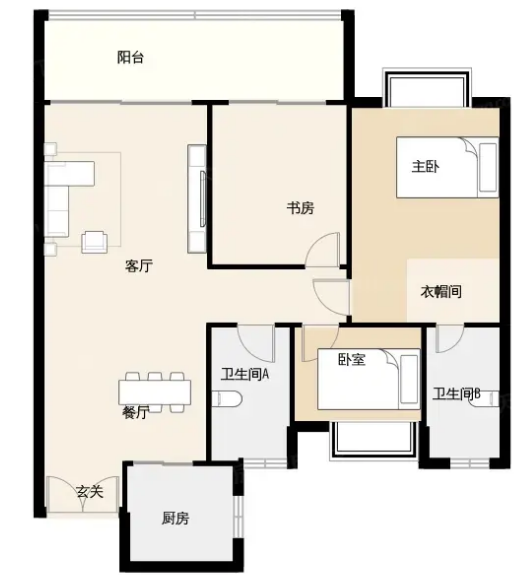 葛宁悦东方  3室2厅2卫   58.00万