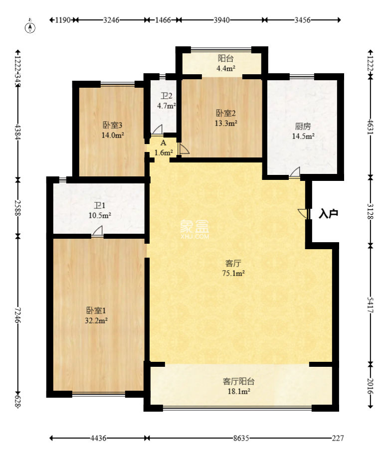 长沙润府  4室2厅3卫   305.00万