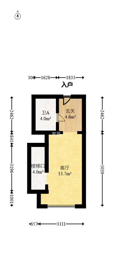卓越中寰  2室1廳1衛(wèi)   38.00萬