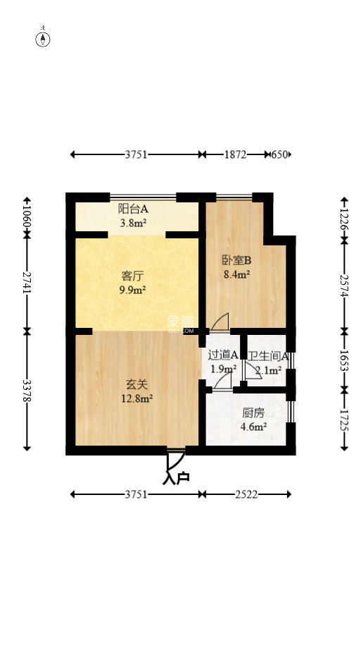 嘉顿新天地  1室1厅1卫   57.50万