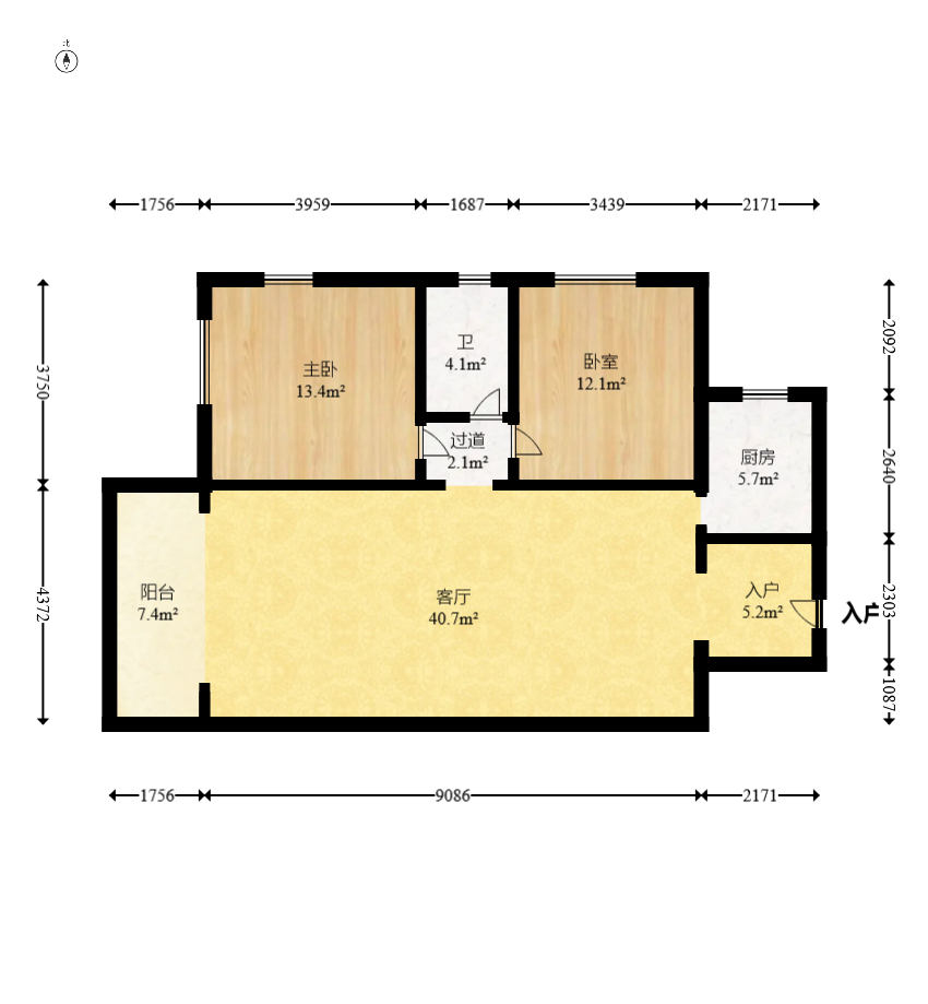 领秀星城(领秀新城) 3室2厅1卫 63.0万 领秀星城(领秀新城) 3室2厅1卫 63.0万户型图