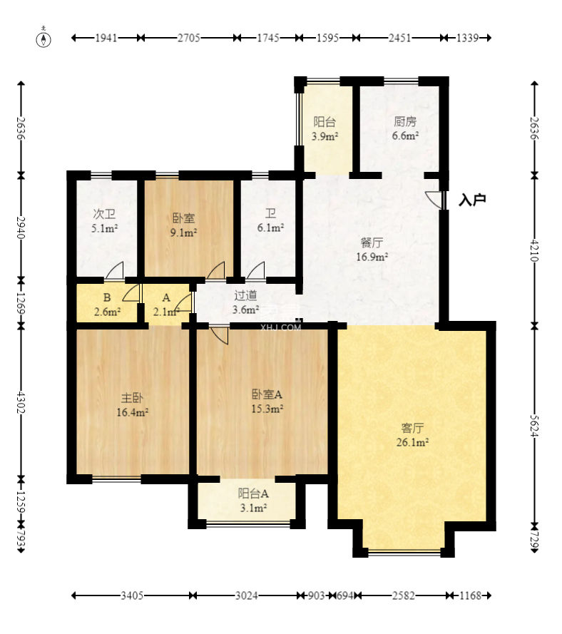 筑梦园  3室2厅2卫   76.80万
