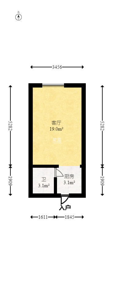 碧桂园翘楚棠  1室1厅1卫   25.00万