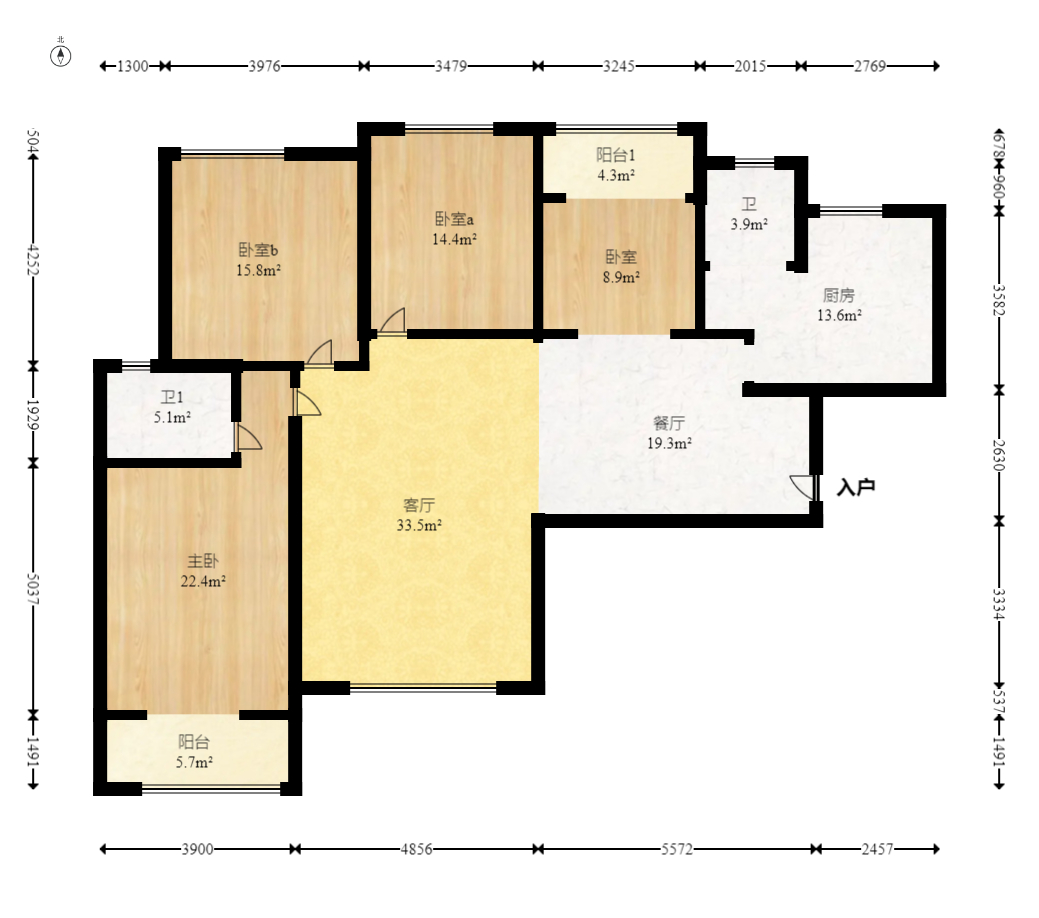 山水湾  4室2厅2卫    93.0万 山水湾  4室2厅2卫    93.0万户型图