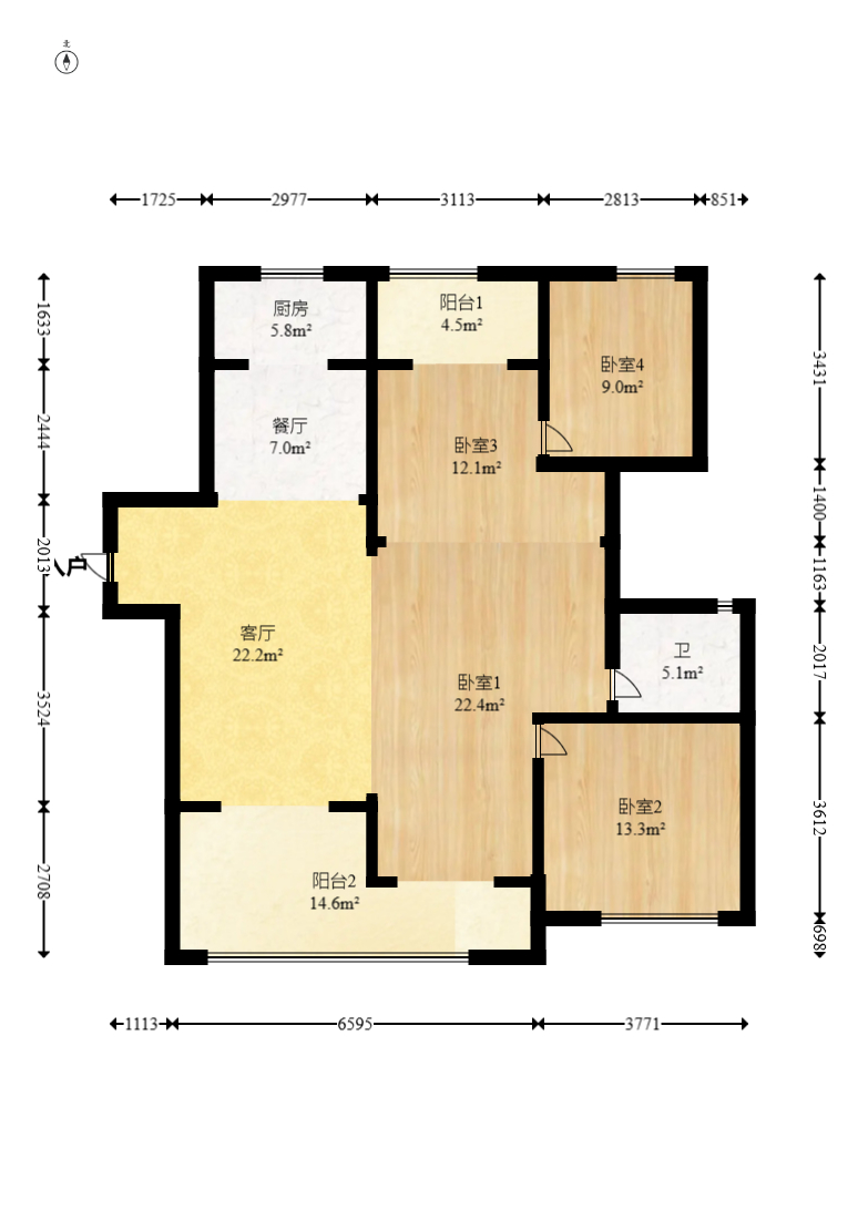 中交建发松雅院  4室2厅2卫    142.8万 中交建发松雅院  4室2厅2卫    142.8万户型图