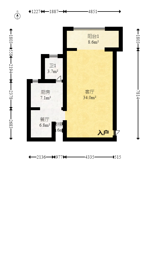 天翔新新家园  3室2厅2卫   78.80万室内图1