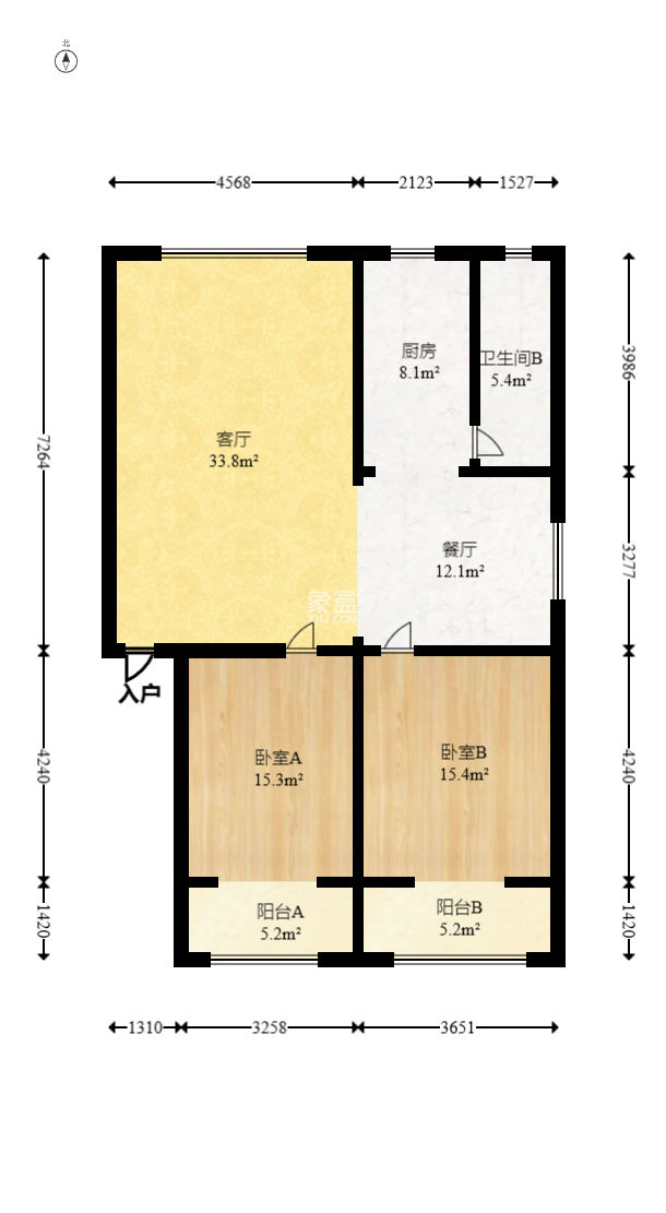 天心区政府机关宿舍  2室2厅1卫   80.00万