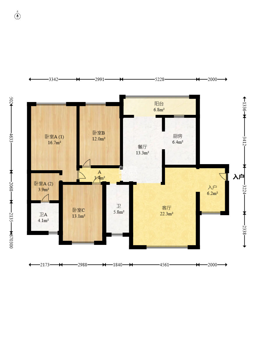 西點公園里  3室2廳2衛(wèi)   150.00萬