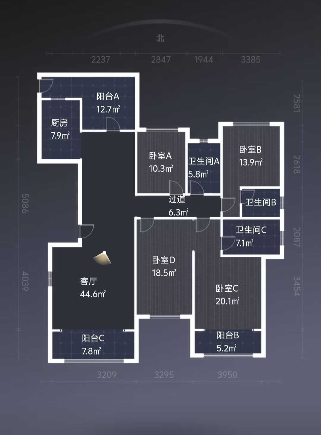 中泰财富湘江 4室2厅3卫 127.0万 中泰财富湘江 4室2厅3卫 127.0万室内图