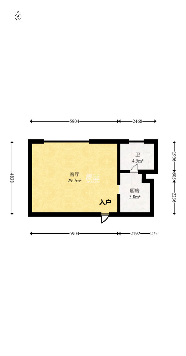 和府  1室1厅1卫   41.00万