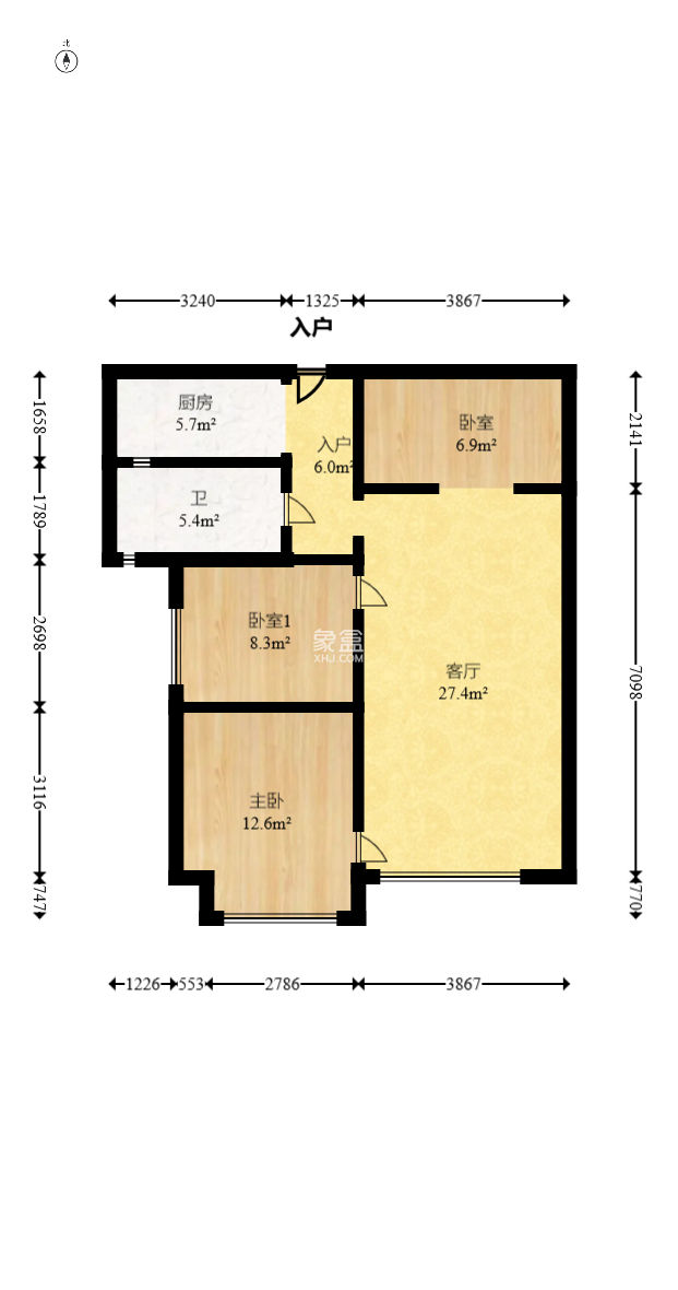 金烨融府  3室2厅1卫   103.00万