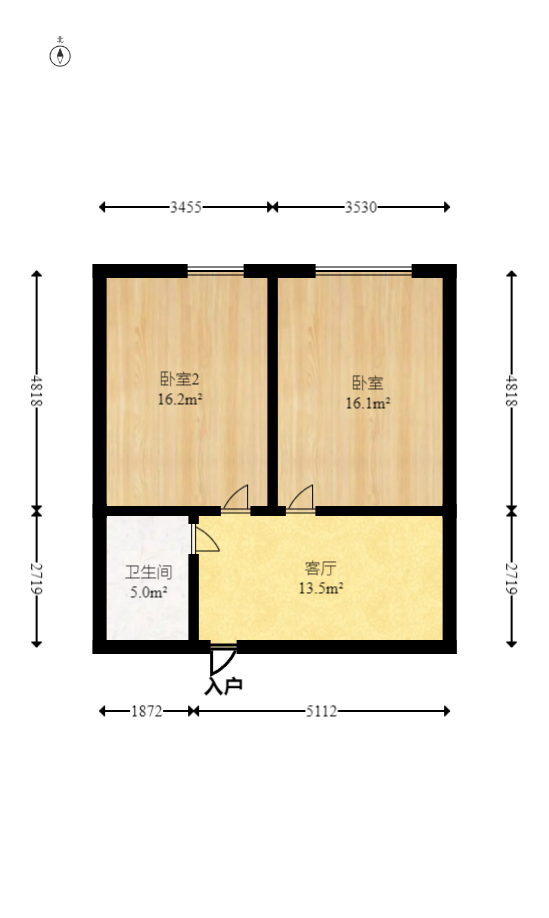 创业乐园 2室2厅1卫 22.0万 创业乐园 2室2厅1卫 22.0万户型图