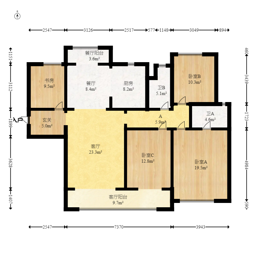 万科森林公园 4室2厅2卫 172.0万 万科森林公园 4室2厅2卫 172.0万户型图