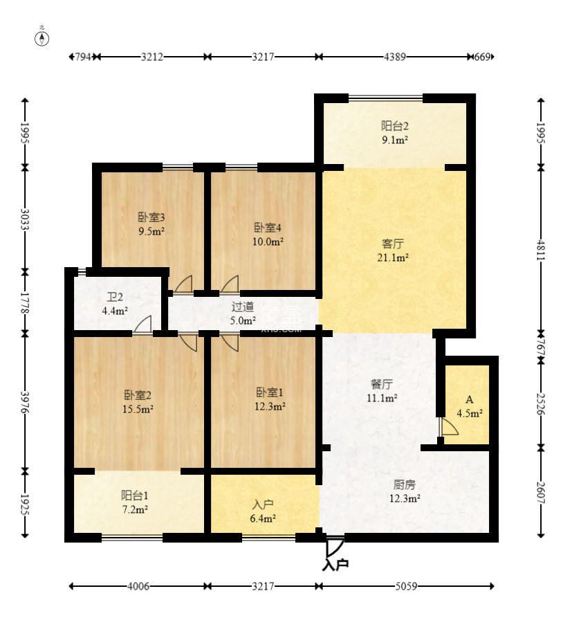 崇文阁（省教育厅宿舍）  4室2厅2卫   145.00万