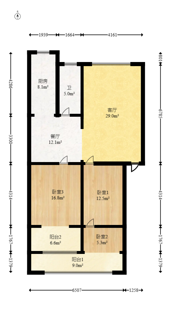 金地社区  2室1厅1卫   72.00万室内图1