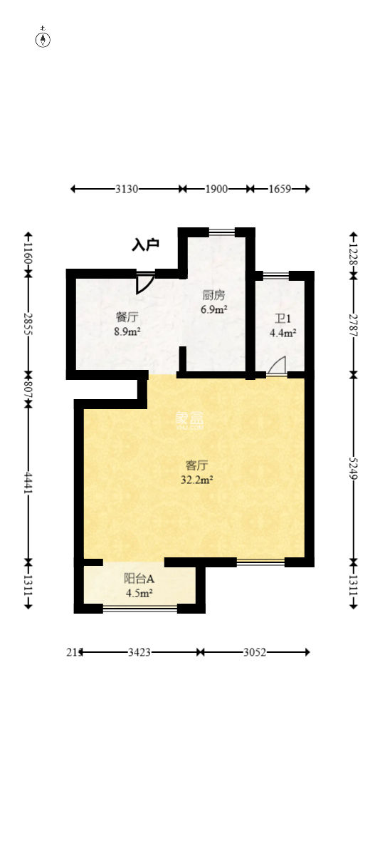 中天星耀城  3室2厅2卫    168.0万