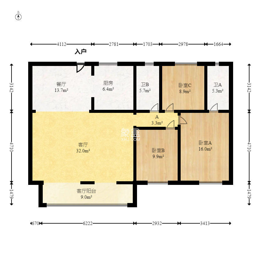 轨道中建麓江府  4室2厅2卫   193.00万
