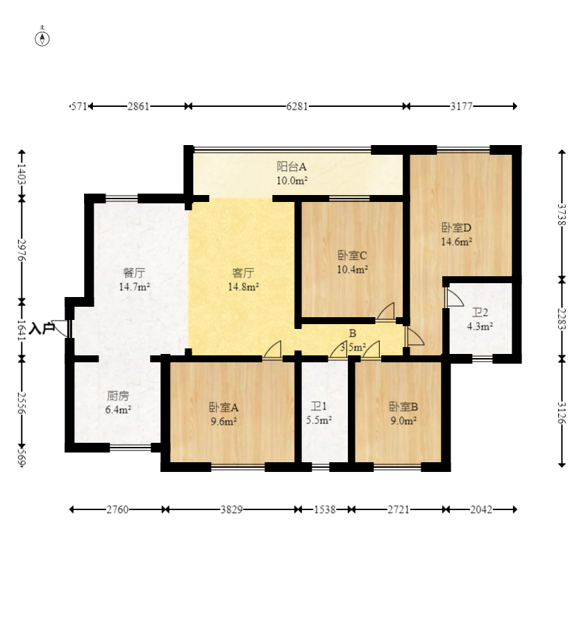 五江天街南区 0室0厅0卫 105.0万 五江天街南区 0室0厅0卫 105.0万户型图
