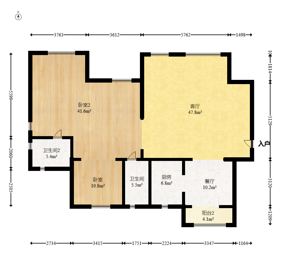 中交中央公园D5区  4室2厅2卫   175.00万室内图1