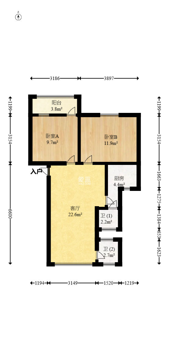 湘仪家园  2室2厅1卫   50.00万