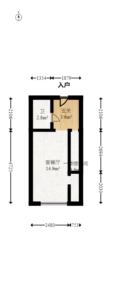 福晟翡翠湾  1室1厅11卫    32.0万室内图1