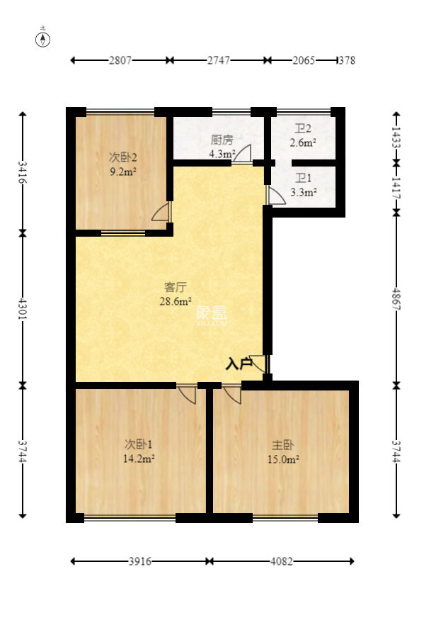 城东安置区（星城社区）  3室2厅1卫   48.50万