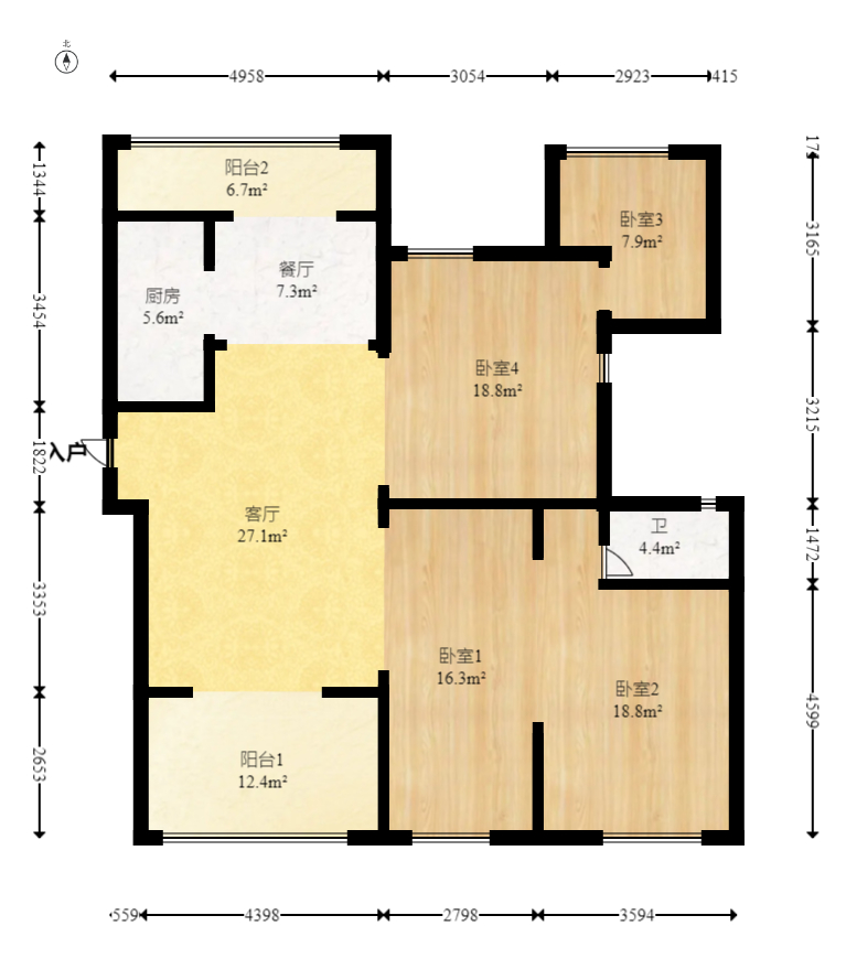 中交建发松雅院  4室2厅2卫    146.0万 中交建发松雅院  4室2厅2卫    146.0万户型图