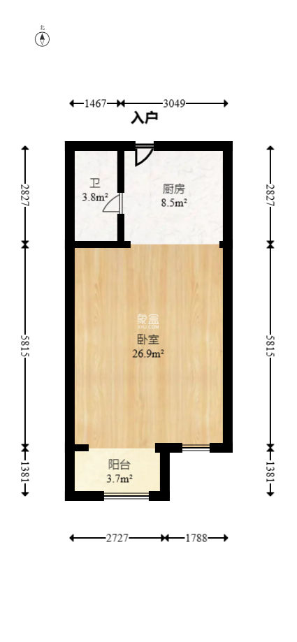 万博汇  1室1厅1卫   48.80万
