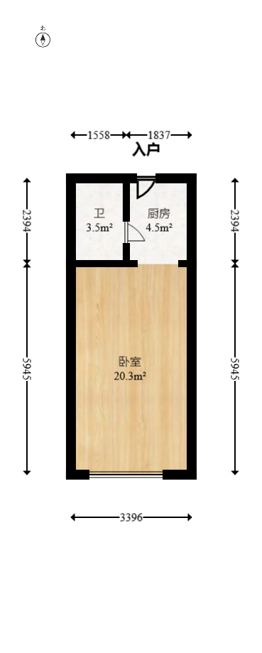永林小时代  1室1厅1卫   30.00万室内图1
