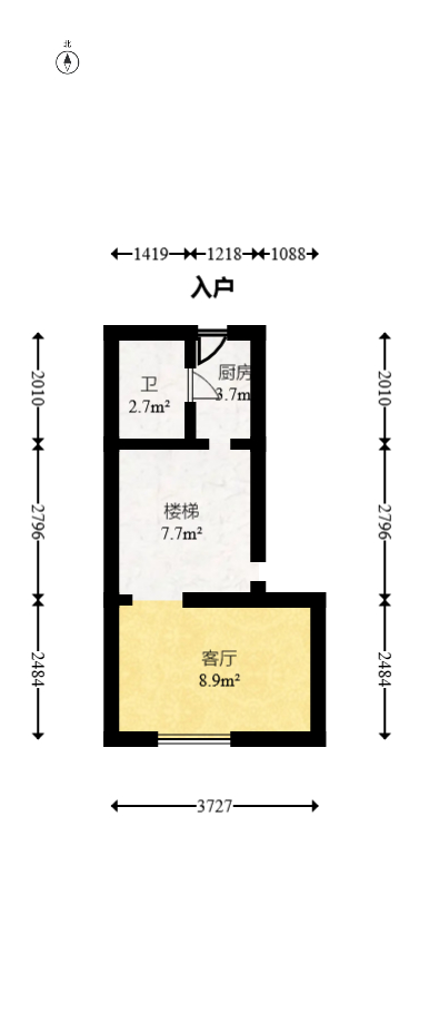 永宏万家里  1室1厅1卫   26.80万室内图1
