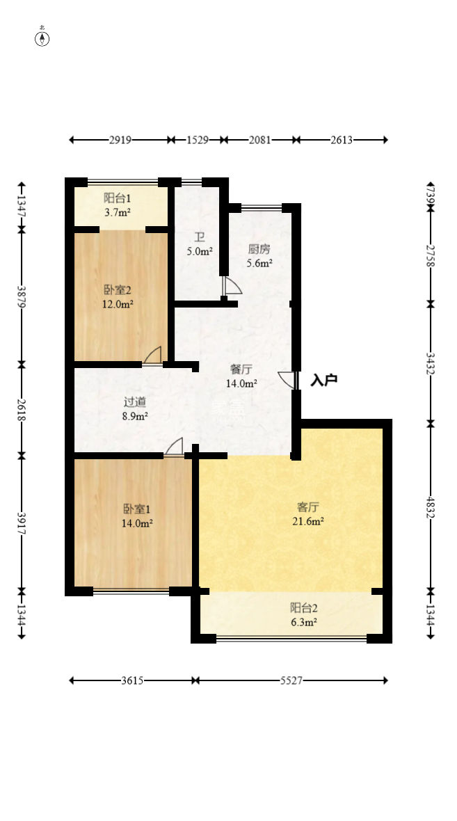 长建建材市场  3室2厅1卫   59.00万