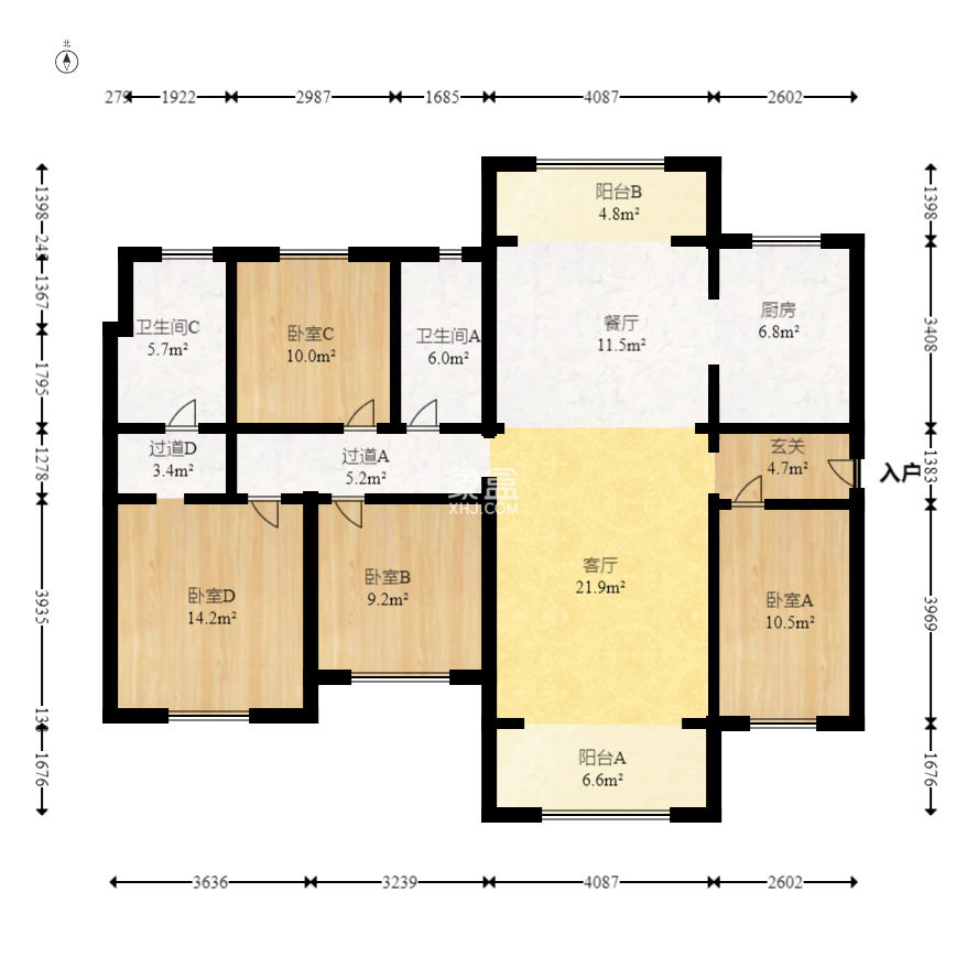 臻园  4室2厅2卫    165.0万