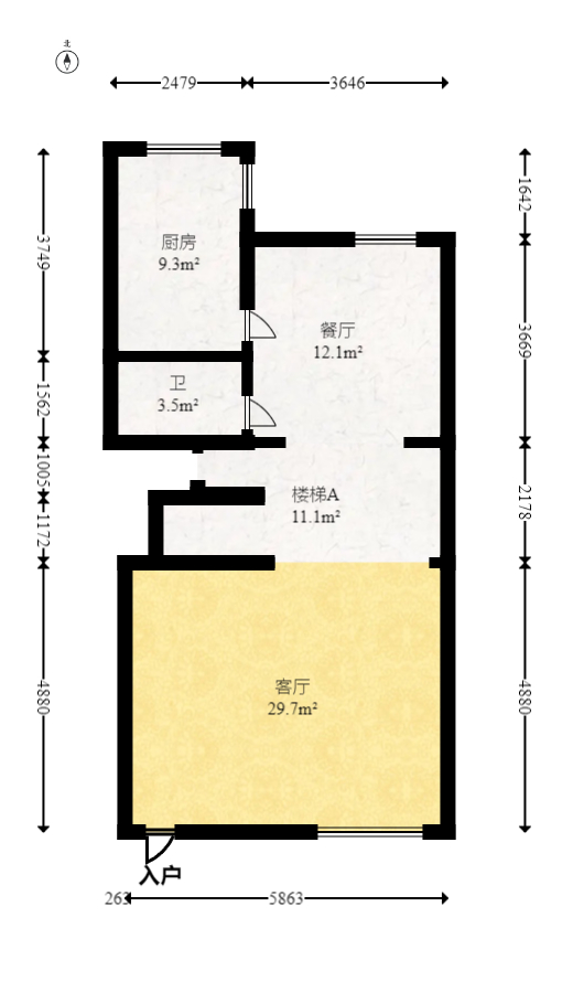 金帆小区  5室3厅3卫   105.00万室内图1