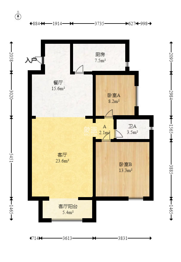 金麓西岸和苑  2室2廳1衛(wèi)   68.80萬(wàn)