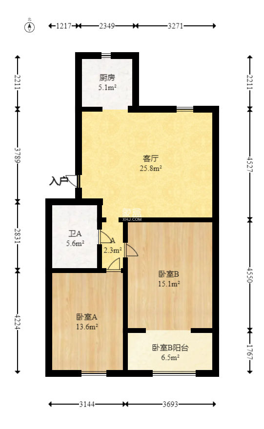 德润园  2室2厅1卫   57.80万