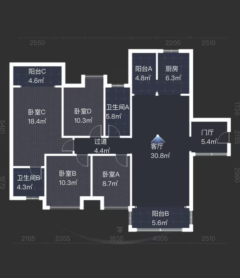 红盾雅园  4室2厅2卫    54.28万