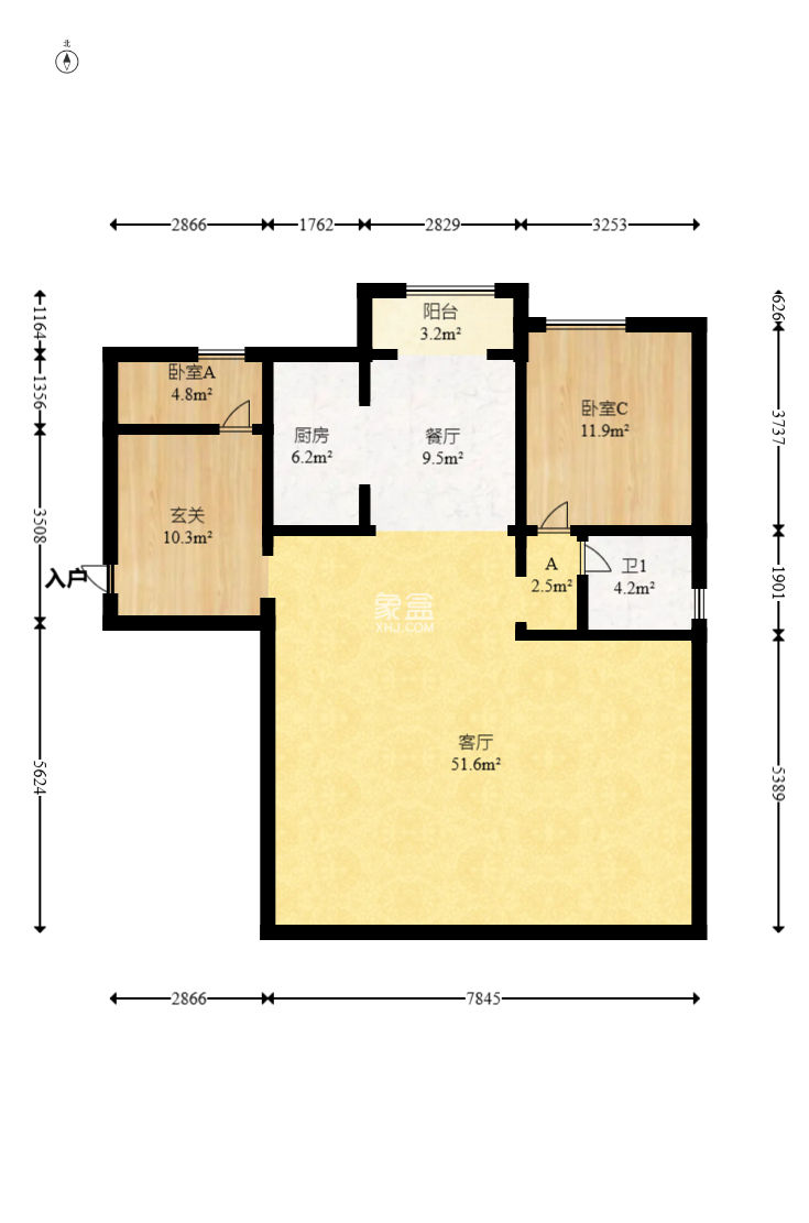 汉高学士府  4室2厅2卫   131.00万