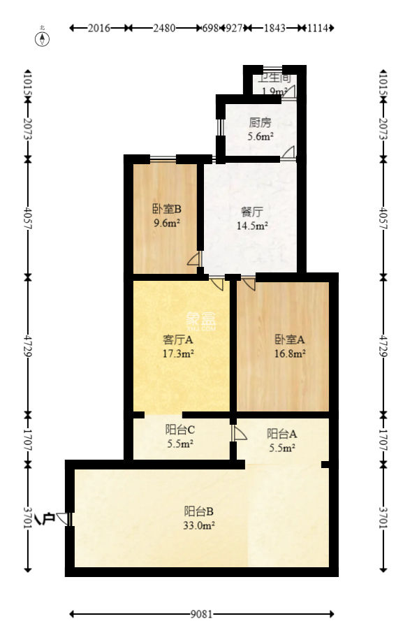湖南石油化学工业局小区（侯家塘化工厅）  3室1厅1卫   85.00万