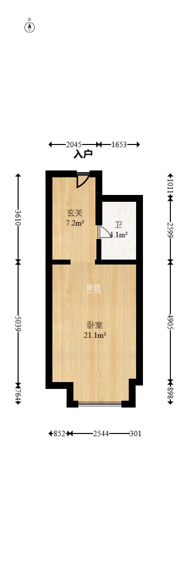 华润置地中心  1室1厅1卫   45.00万