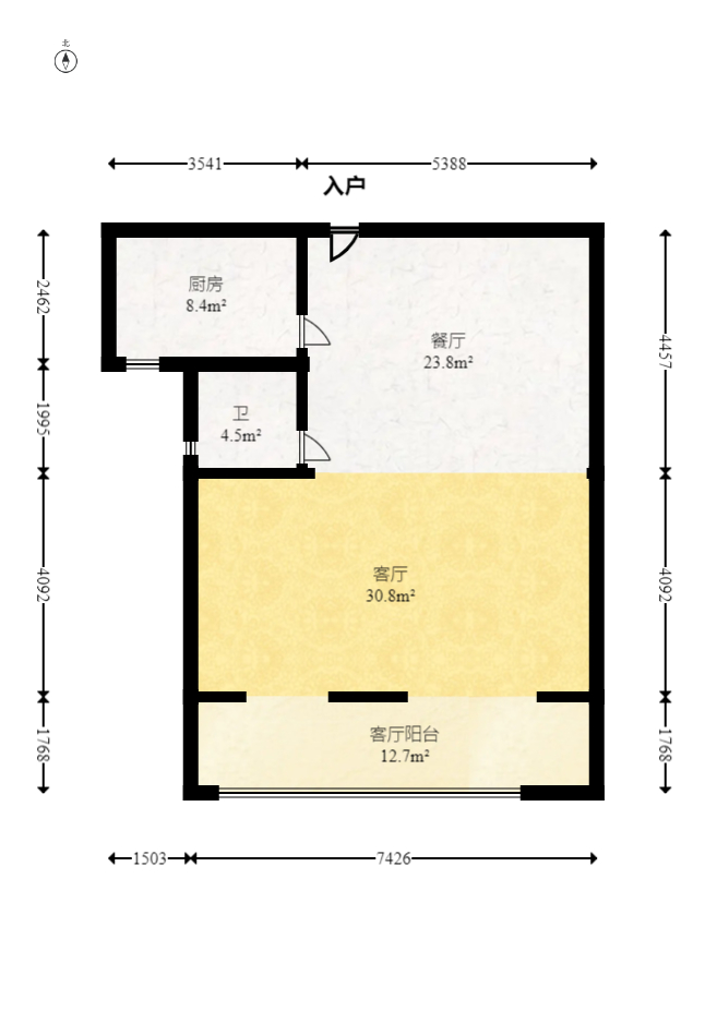 中建钰和城  4室2厅2卫   180.00万室内图1