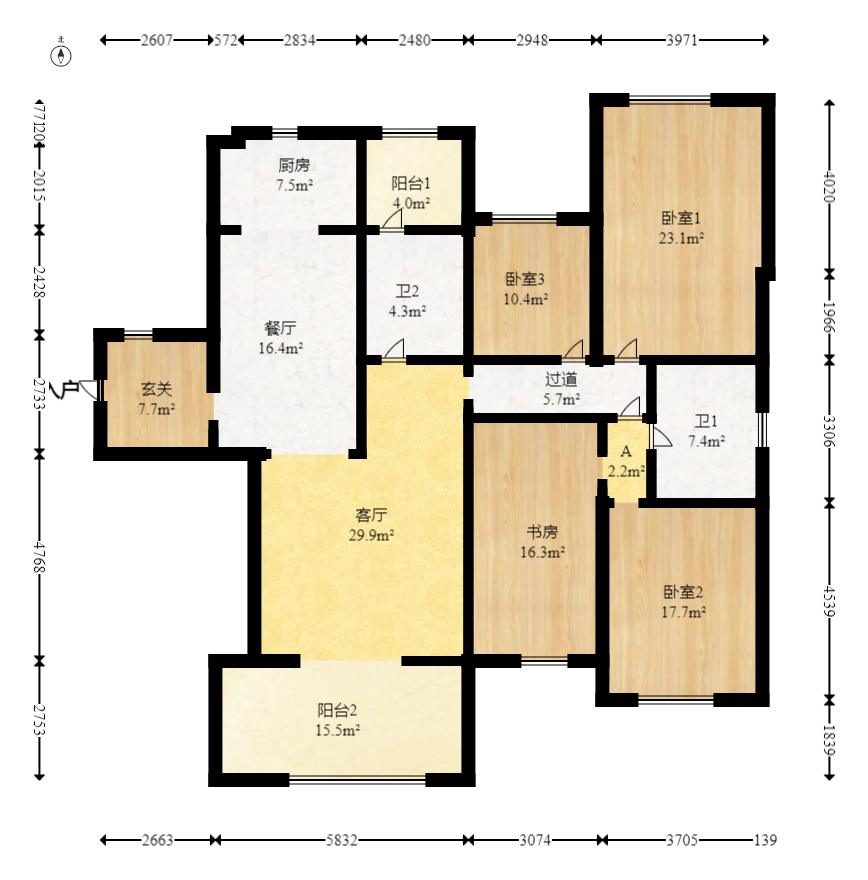 红橡华园(菲莎公馆)  4室2厅2卫    239.0万 红橡华园(菲莎公馆)  4室2厅2卫    239.0万户型图