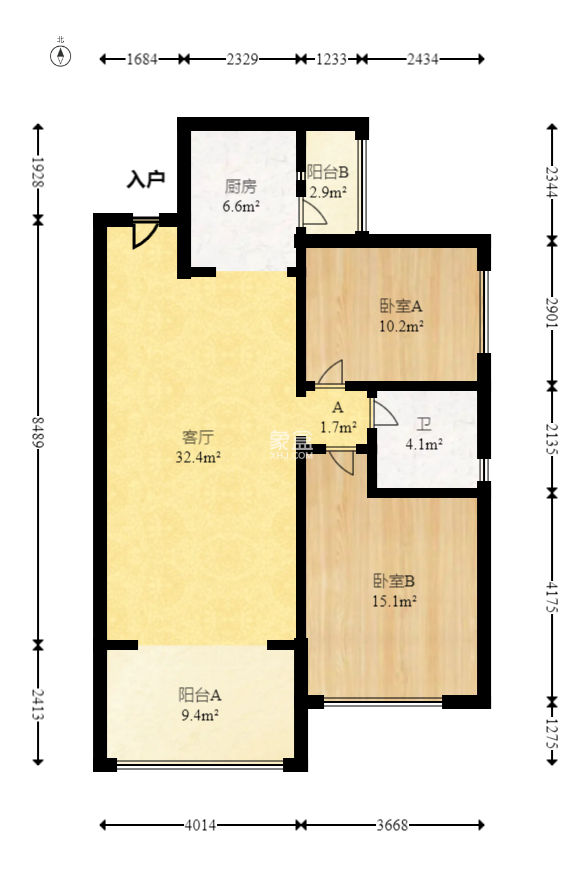 恒大雅苑  2室2廳1衛(wèi)   73.00萬(wàn)